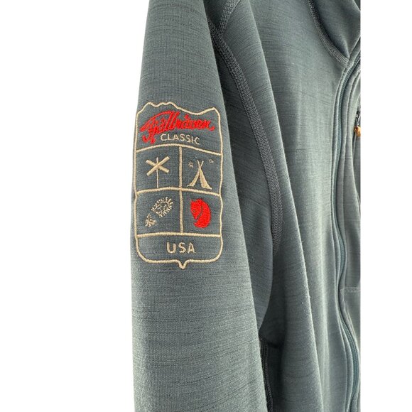 Fjallraven Keb Fleece Jacket Mens Classic Hoodie XL Blue Wool Blend Blue - Picture 3 of 9